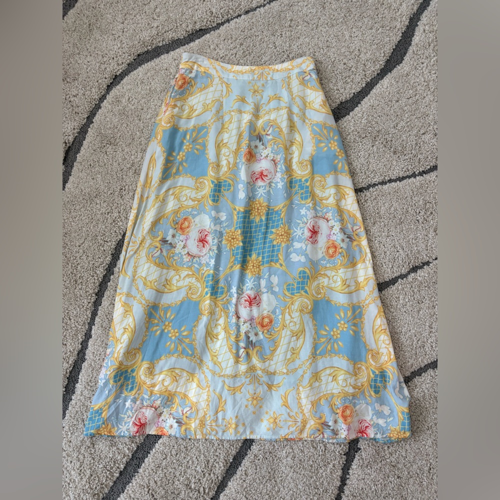 Anthropology ARATTA silent journey Rhode Island Printed Maxi Skirt